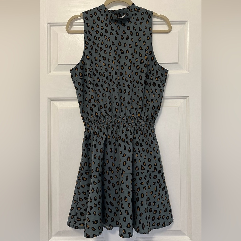 cupcakes & cashmere Leopard Print Dress - Black and Brown